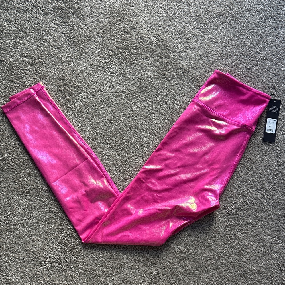 Fashion Nova Shiny Pink Leggings